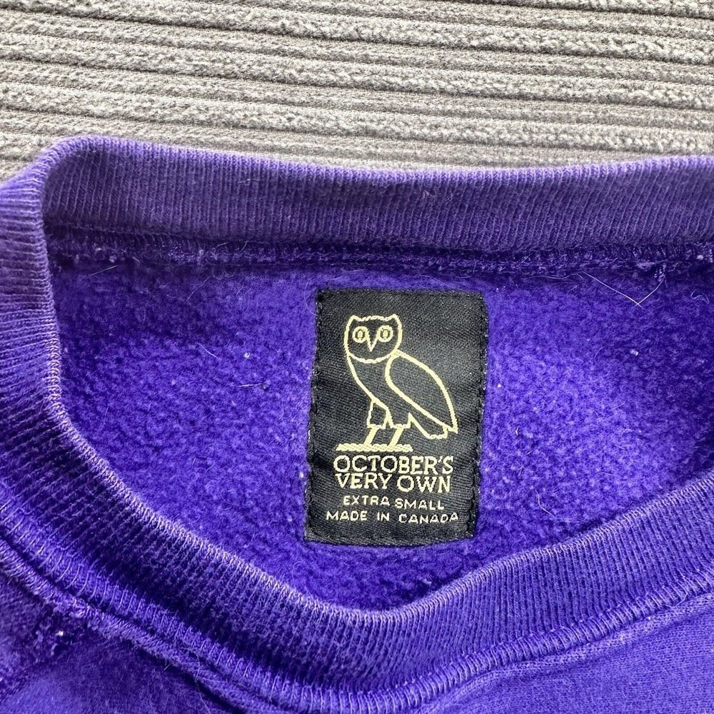 October's Very Own Sweatshirt Women XS X-Small Purple Cotton Long Sleeve‎ Drake. - Picture 3 of 12